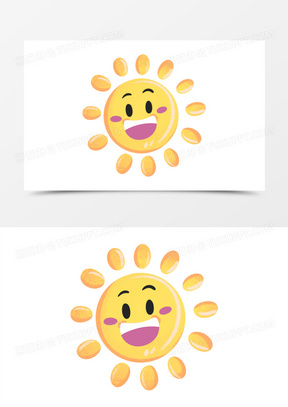 一组可爱天气表情贴纸合集元素一