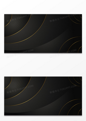 商务大气黑金几何展板背景
