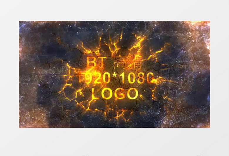 裂缝标志文字标题地面裂纹视频AE模板