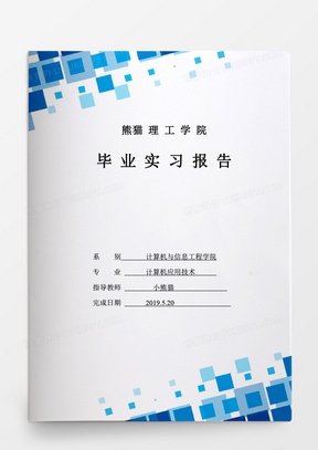 毕业设计计算机应用技术实习技术报告word模板