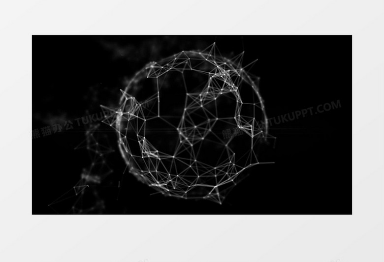 星球科技感几何动态粒子