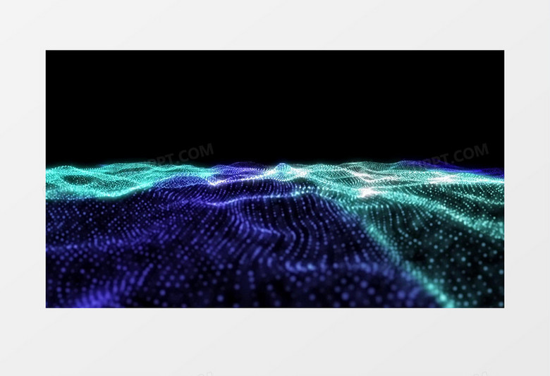 地平线波动科技感动态粒子视频