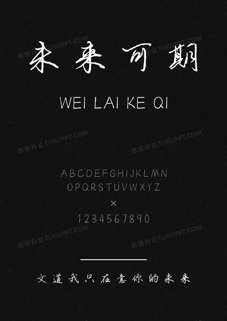 文道我只在意你的未来字体