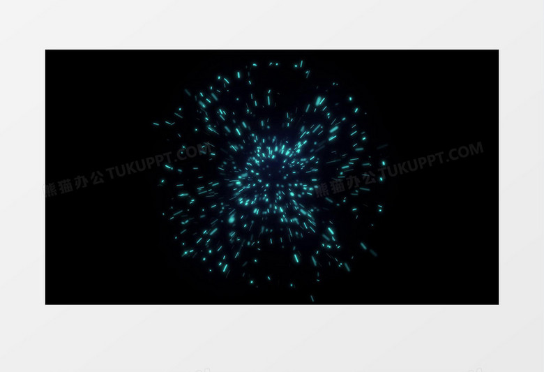 蓝色烟花粒子动态粒子视频