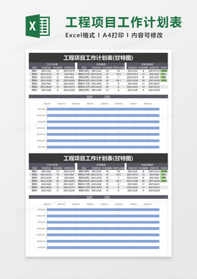 工程项目工作计划表word模板