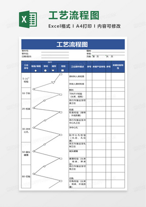 excel绘制工艺流程图图片