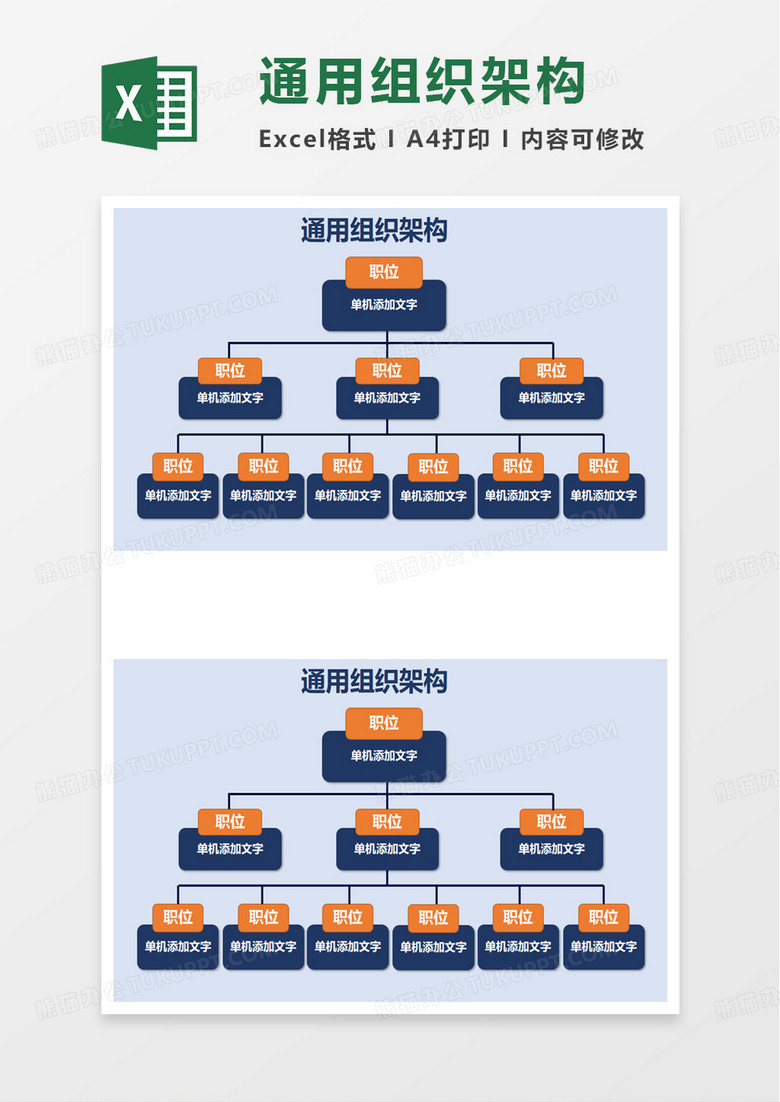 通用组织架构excel模板