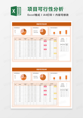 简约项目可行性分析excel模板