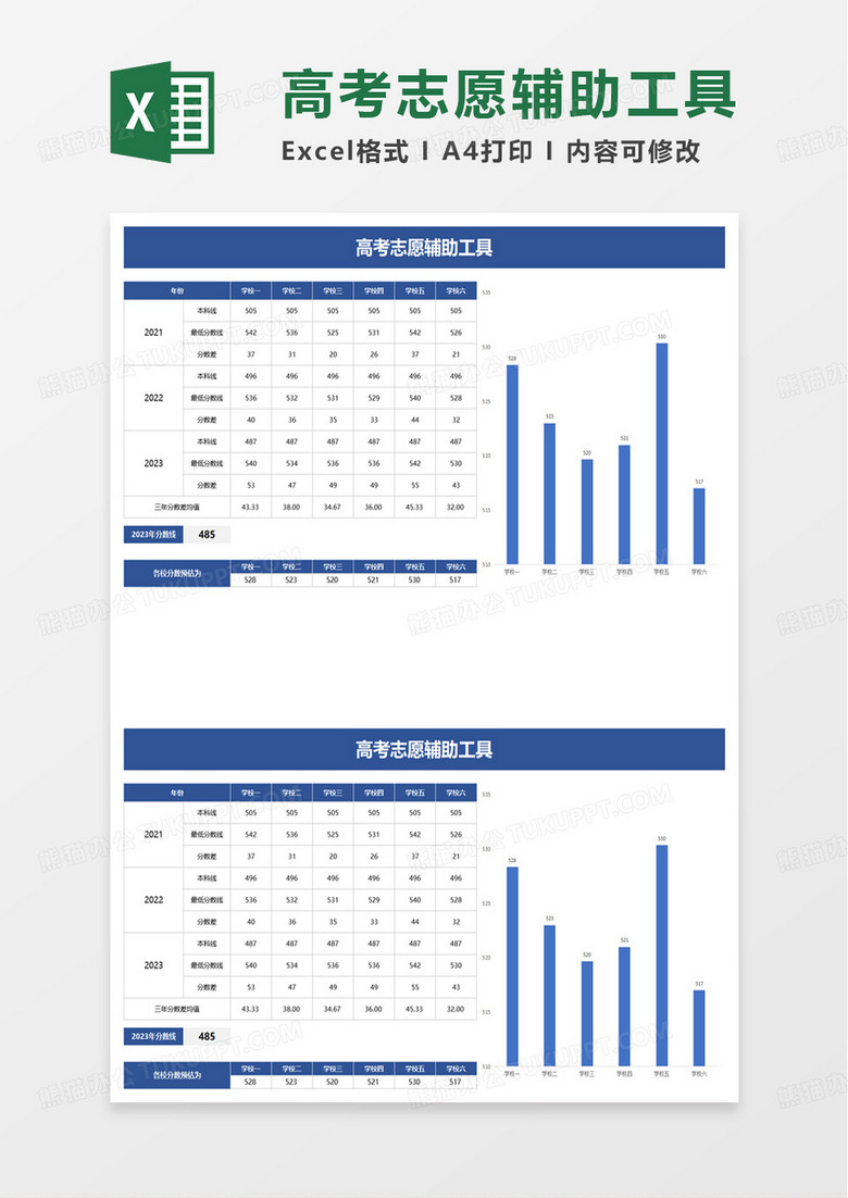 高考志愿辅助工具excel模板