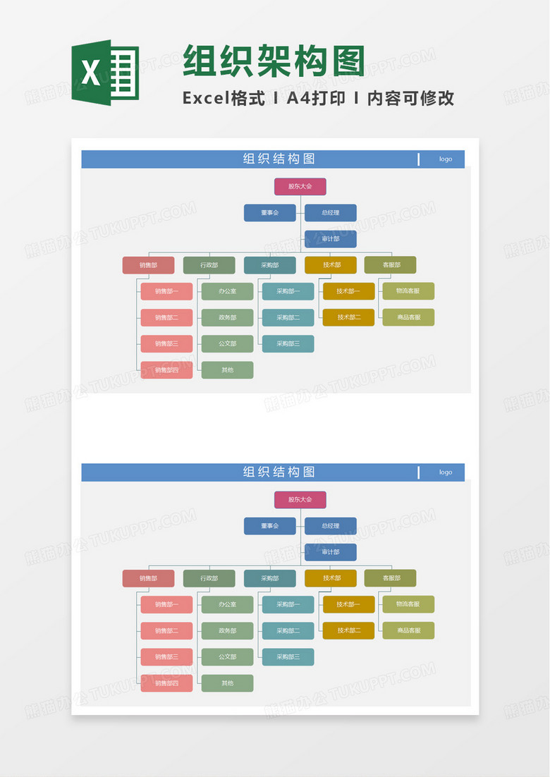 组织结构图excel模板