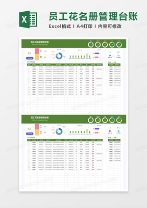 通用员工花名册管理表excel模板