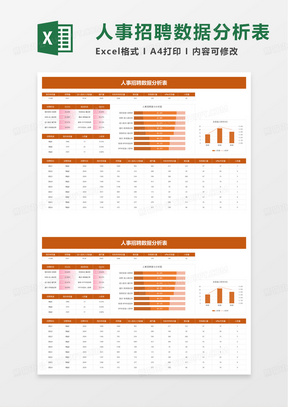 人事招聘数据分析表excel模板