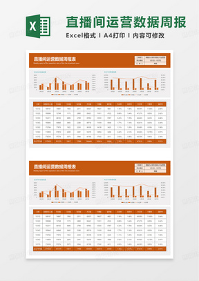 简约风运营数据报表excel模板