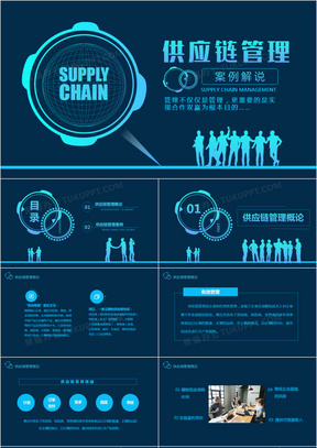 供应链管理案例解说动态PPT模板