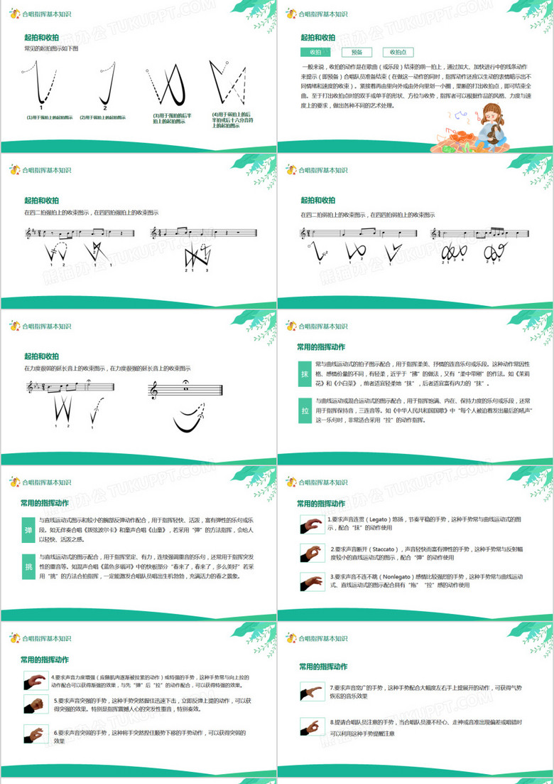合唱指挥条件姿势表情基本知识培训动态ppt模板下载 熊猫办公