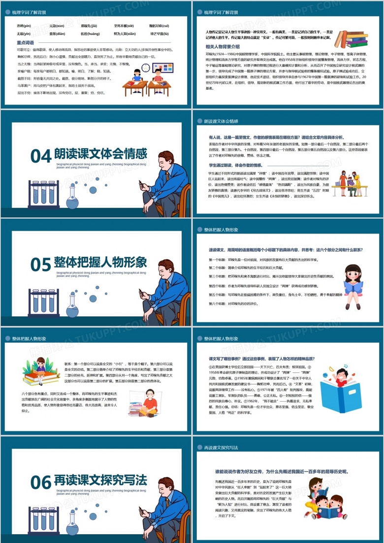 人物传记物理学家邓稼先与杨振宁动态PPT模板no.2
