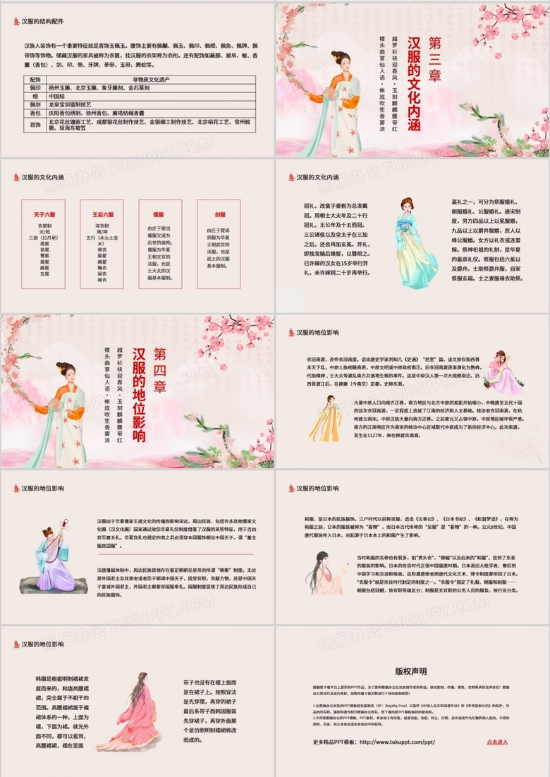 中国传统文化汉服文化动态PPTno.3