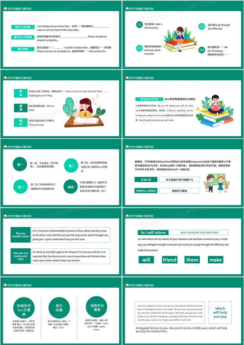 作文专题复习慰问信动态ppt