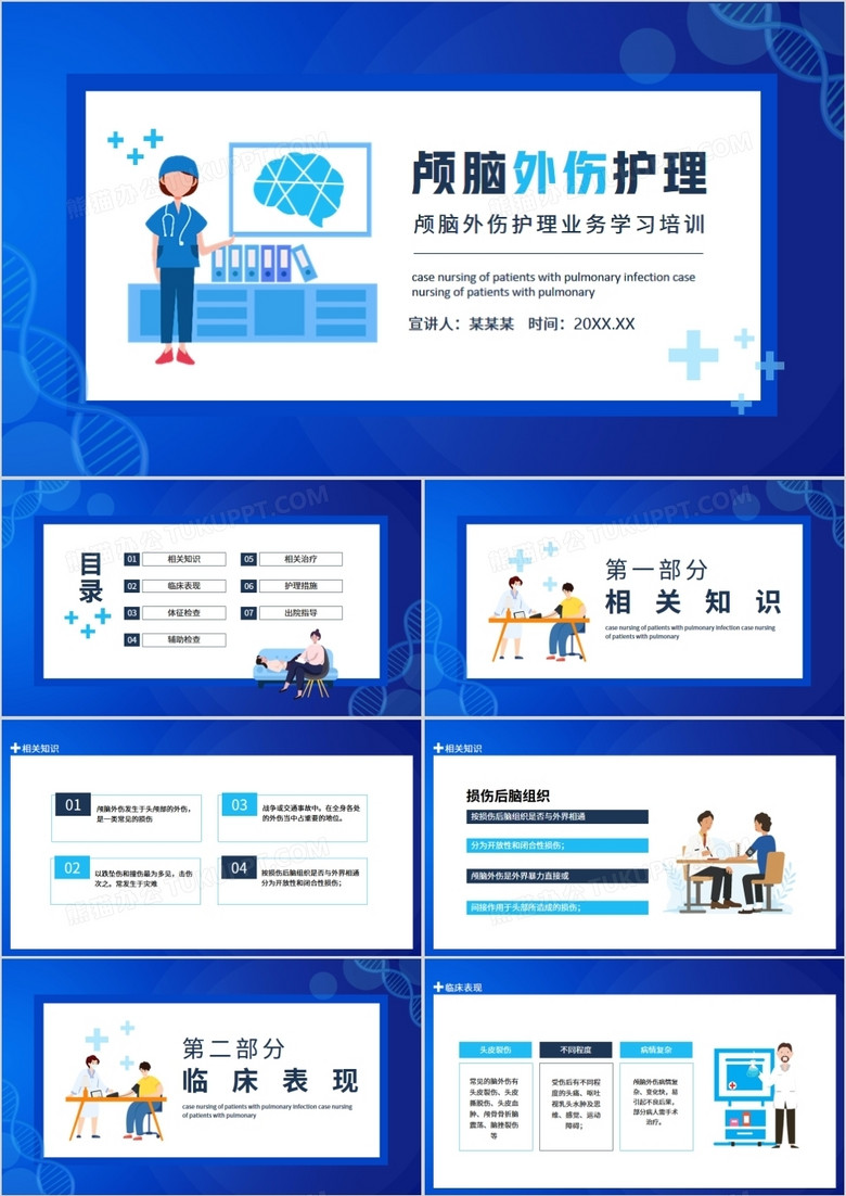 颅脑外伤护理业务学习培训动态PPT