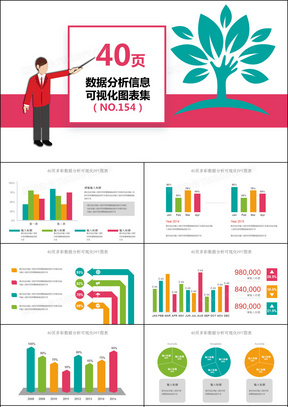 40页数据统计PPT可视化PPT图表