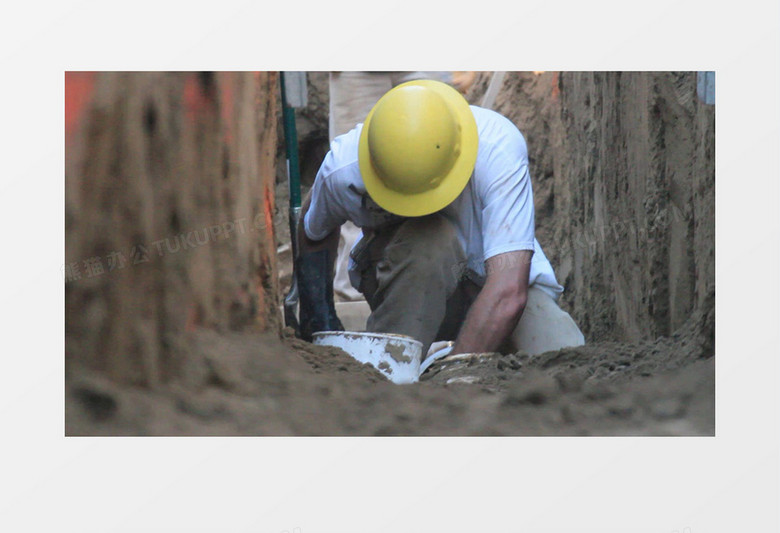 建筑工人在作业实拍视频