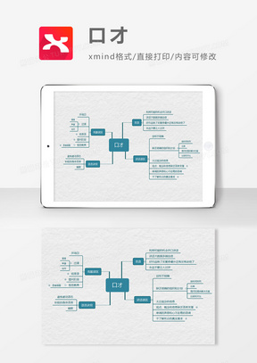 口才培训思维导图XMind模板