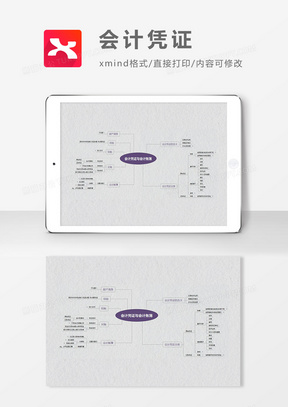 思维导图会计凭证XMind模板