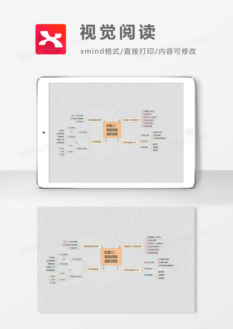 思维导图视觉阅读XMind模板