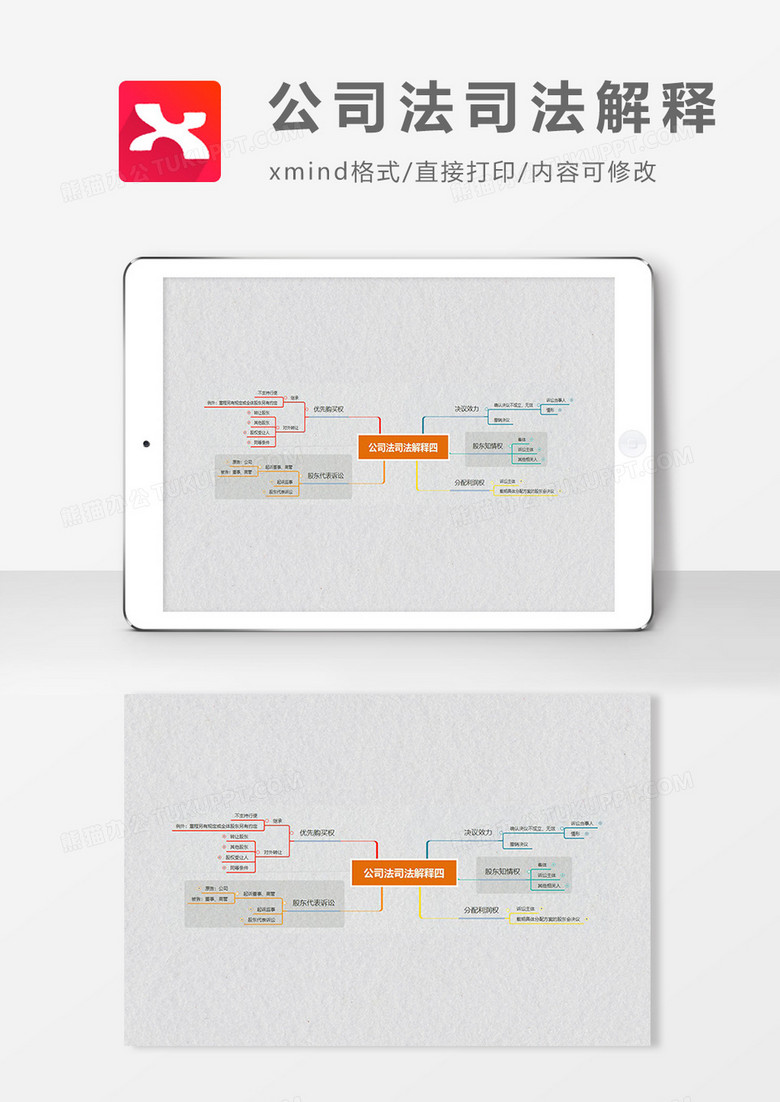 思维导图公司法司法解释XMind模板