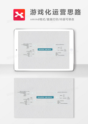 思维导图游戏化运营思路XMind模板