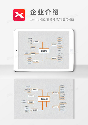 思维导图简约企业介绍XMind模板