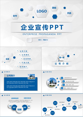 大气商务简约企业宣传产品推广公司介绍PPT模板