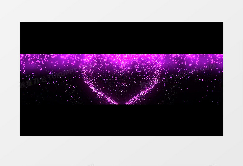 幻影全息婚礼素材心形粉红背景视频（有音乐）