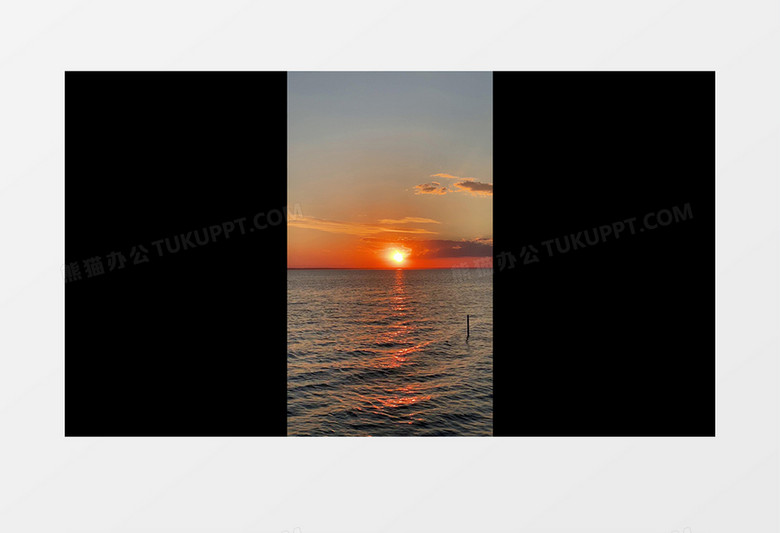 高清实拍夕阳下的海面实拍竖版视频素材