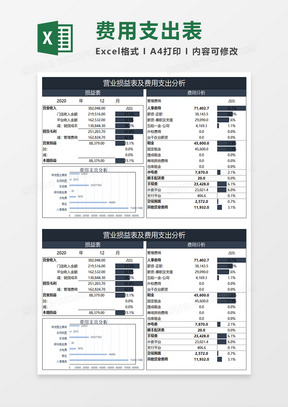 深蓝商务营业损益表及费用支出分析