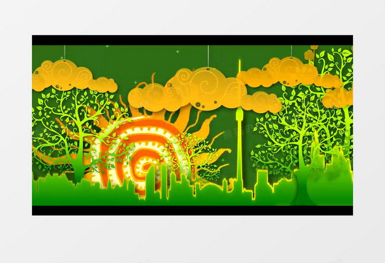 蓝色高清唯美梦幻彩虹背景视频（有音乐）