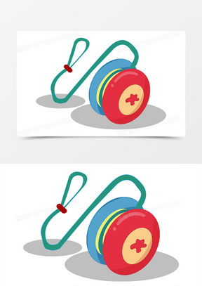 卡通溜溜球玩具素材150手绘卡通蓝色溜溜球素材150蓝色五角星溜溜球