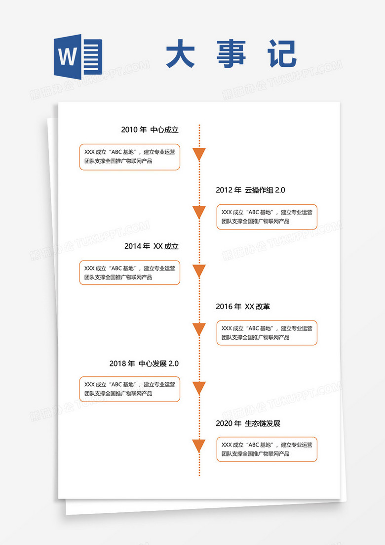 公司发展历程大事记word模板