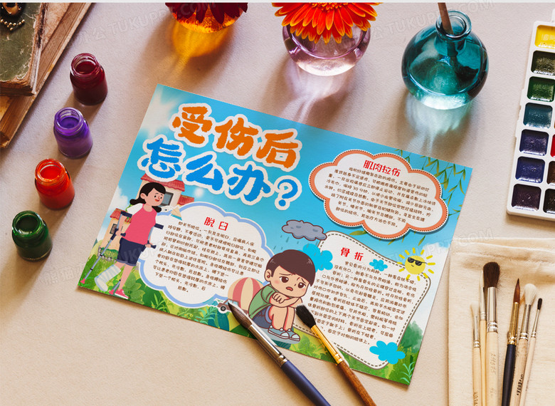 受伤后如何处理小报手抄报word模版