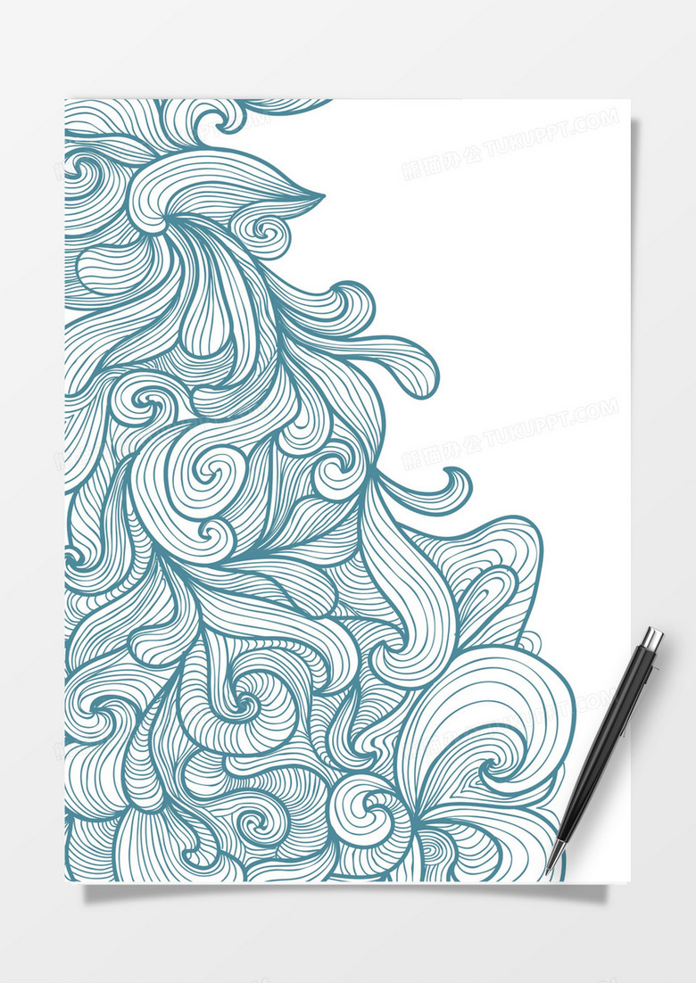 简约古风文艺淡雅文档背景