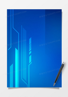 科技商务背景信纸word模板437渐变科技word信纸模板423拼色三角科技