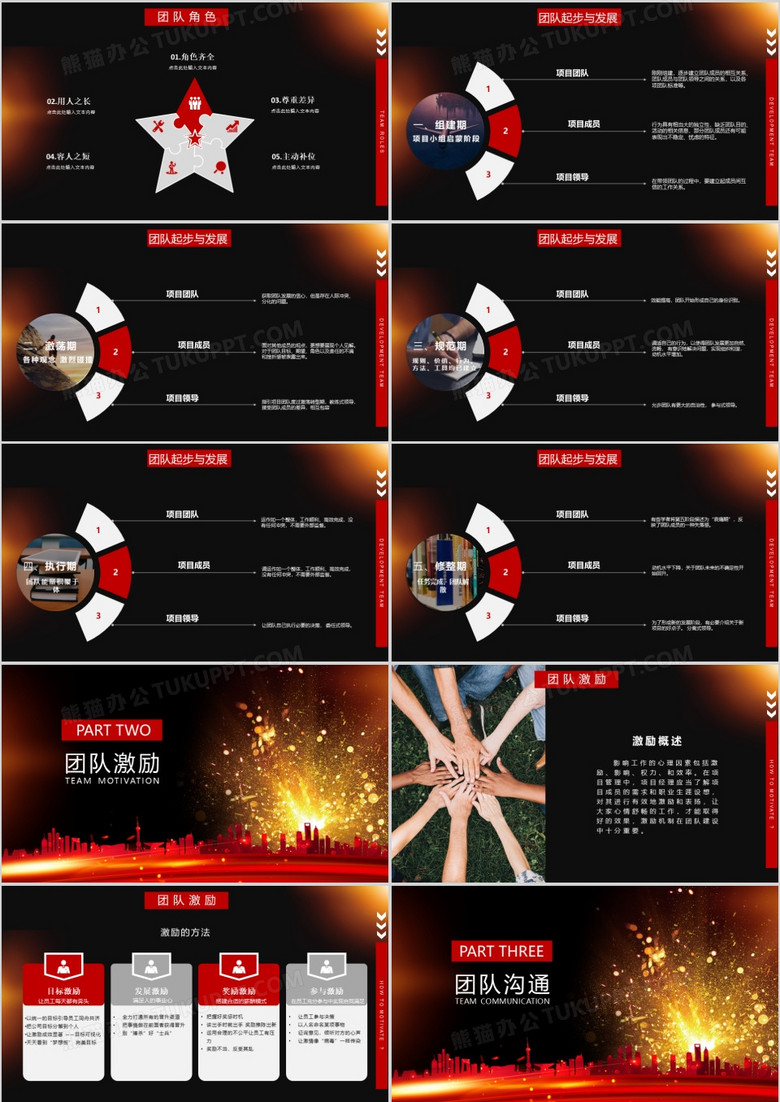 酷炫大气团队精神公司企业员工培训团队建设与管理培训课件PPT模板no.2