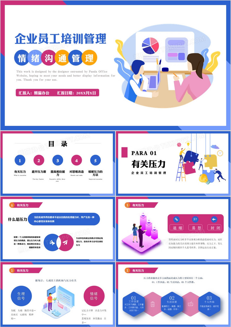 企业员工情绪沟通管理培训PPT模板