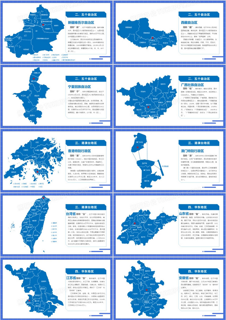 中国地图详细介绍PPT模版no.2