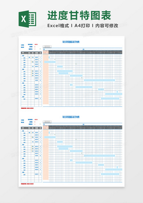 項目進度跟蹤表甘特圖excel模板