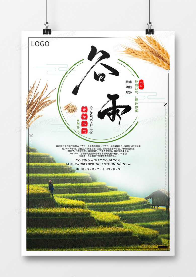 谷雨传统节日海报
