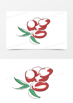 手绘滋补食材养生插画风素材红枣简约