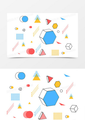 创意波普聚合图形手绘设计