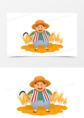节约粮食卡通图片素材
