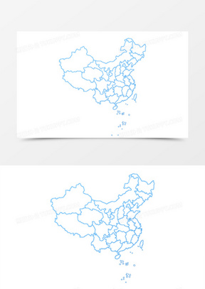 中国地图免抠元素